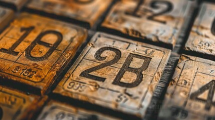 Close Up of Arranged Wooden Blocks