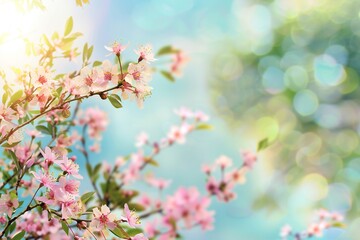Spring background with empty copy space Generative Ai 