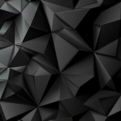 Infinite Elegance: Black Polygonal Texture in Endless 3D Volumetric