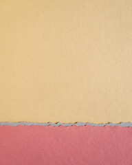abstract paper landscape in beige and pink pastel tones - collection of handmade rag papers