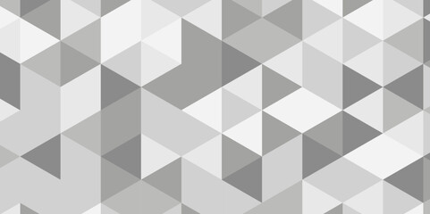 Obraz premium Triangle Vector Abstract Geometric Technology seamless pattern Background. White triangular mosaic backdrop design. Triangle polygonal square abstract banner background.