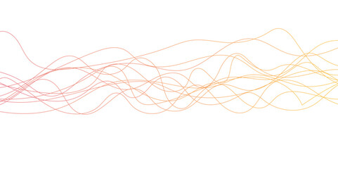 Abstract wavy lines flowing curve gradient color on transparent background. Abstract white background colorful lines. modern wavy stripes on white background isolated.