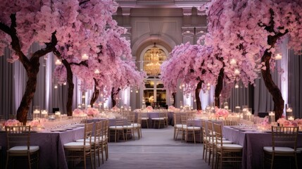 Meticulous planning for an elaborate wedding reception - obrazy, fototapety, plakaty