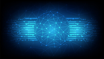 Abstract technology speed concept. Technology chip processor background circuit board blue technology background vector.	
	
