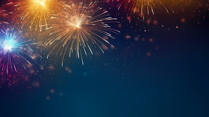 Fototapeta premium Fireworks background for celebration, holiday celebration concept