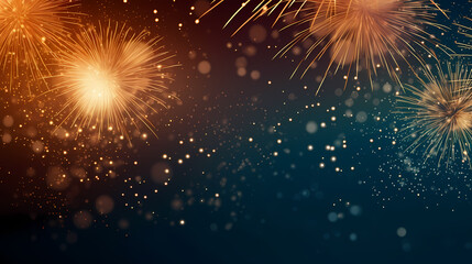 Fototapeta premium Fireworks background for celebration, holiday celebration concept
