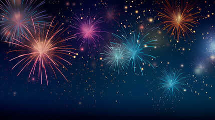 Fototapeta premium Fireworks background for celebration, holiday celebration concept