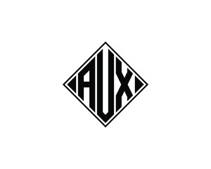 AUX Logo design vector template