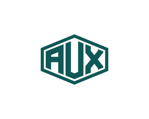AUX Logo design vector template