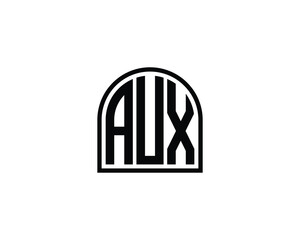 AUX Logo design vector template