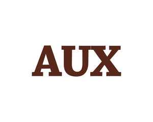 AUX Logo design vector template