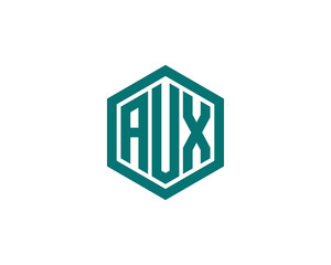 AUX Logo design vector template