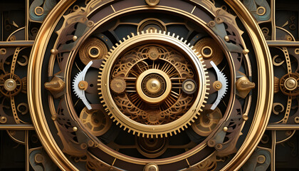 A digital painting of a quantum encryption device with neo-Victorian aesthetics and intricate details.