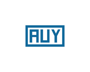 AUY logo design vector template