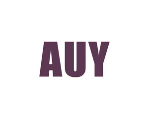 AUY logo design vector template