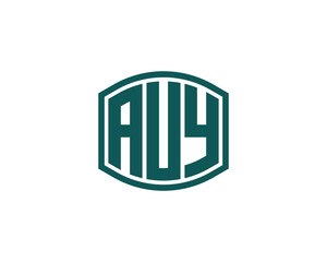 AUY logo design vector template