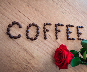 Love and coffee are very closely related. Love for coffee or coffee for love?​ - obrazy, fototapety, plakaty
