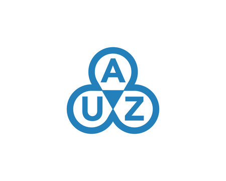 AUZ logo design vector template