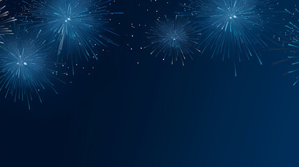 Happy New Year, burning fireworks with bokeh light background