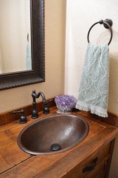 Bathroom Sink and Mirror