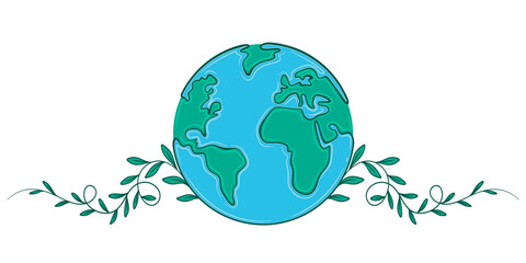Earth day illustration . Vector concepts for graphic and web design, business presentation, marketing and print material. International Mother Earth Day. Ecology and environmental protection.