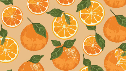 Flat Design Vector Illustration of a Orange 