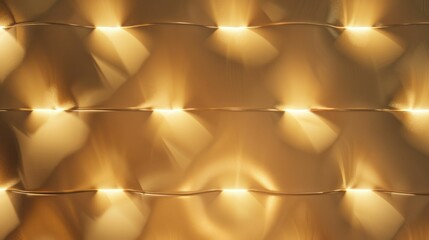 Golden Textured Background with Abstract Geometric Shapes and Lighting Effects
