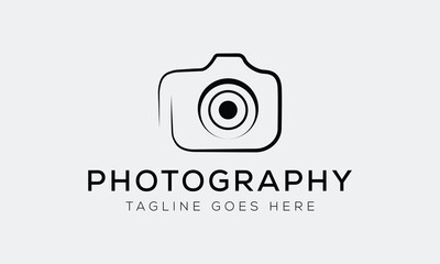 camera logo, modern photography signature logo icon vector