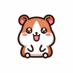 Cute Hamster Icon Illustration v2