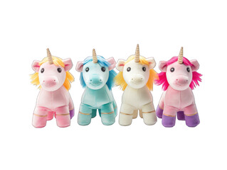 Collection set of unicorn isolated on transparent background, transparency image, removed background