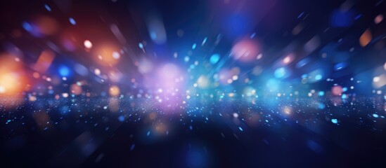 Abstract Night Background with Blurred Light Effects