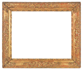 Patterned wide picture frame on a transparent background, in PNG format.