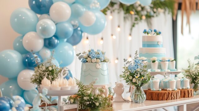 artificial intelligence image of a party decoration for a baby shower