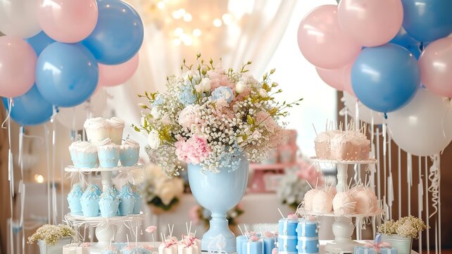 artificial intelligence image of a party decoration for a baby shower