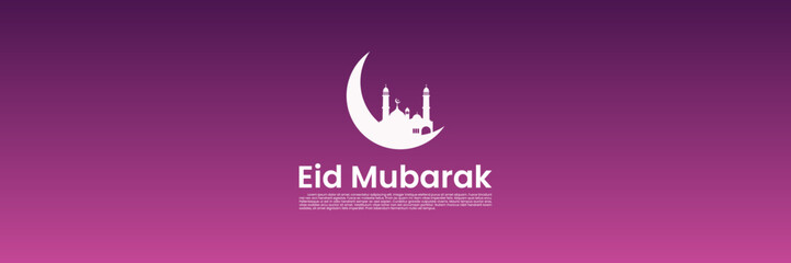islamic eid mubarak ramadan wallpaper vector design illustration good for web banner, ads banner, booklet, wallpaper, background template, and advertising