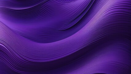 Elegant abstract striped pattern with 3D wavy purple stripes, varying shades of purple creating a sense of depth, striped texture flowing seamlessly across the canvas