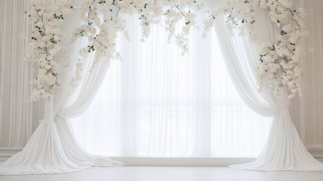 White backdrop with a touch of sophistication