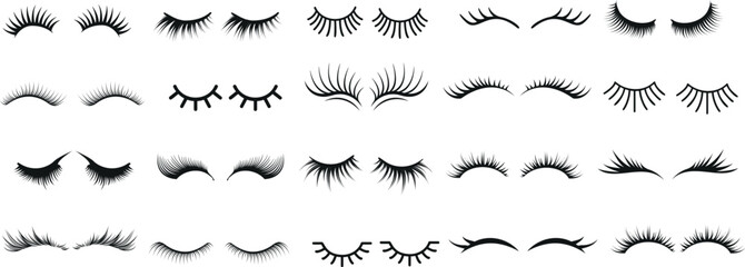 eyelashes Vector set
