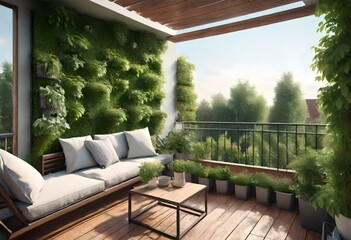 terrace with a view of the garden