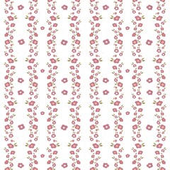 Cute burgundy flowers with green petals on a white background