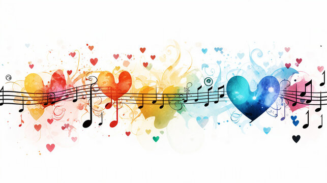 Express Love with Musical Notes: Vibrant Valentine's Day Cards Featuring Creative Compositions and Emotional Harmony