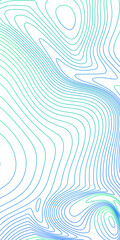 Blue-green cartographic pattern for web design, covers, presentations. Abstract lines resembling  cartographic pattern. Transparent background - obrazy, fototapety, plakaty