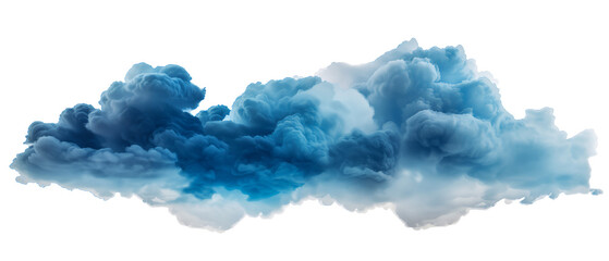 Large rain cloud, blue cloud with white clouds, Cut out - obrazy, fototapety, plakaty
