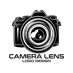 Camera Lens Vector Logo Design