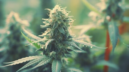 Closeup of mature cannabis buds