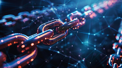 Blockchain Brilliance: Building a Digital Space with Interconnected Glow Nodes
