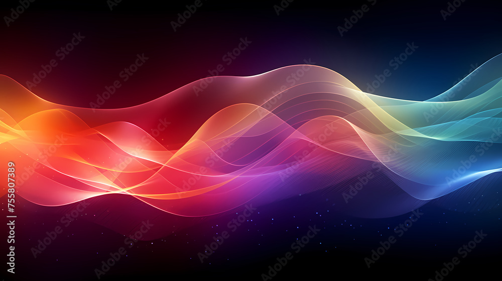 Wall mural abstract wavy lines, interesting abstract background and bokeh