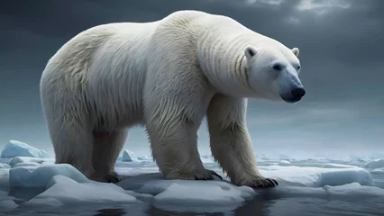 Poster Polar Bear In A Arctic Landscape © Torben Iversen