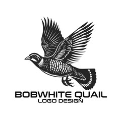 Bobwhite Quail Vector Logo Design
