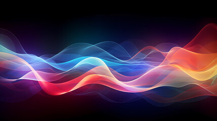 Fototapeta premium Abstract wavy lines, interesting abstract background and bokeh